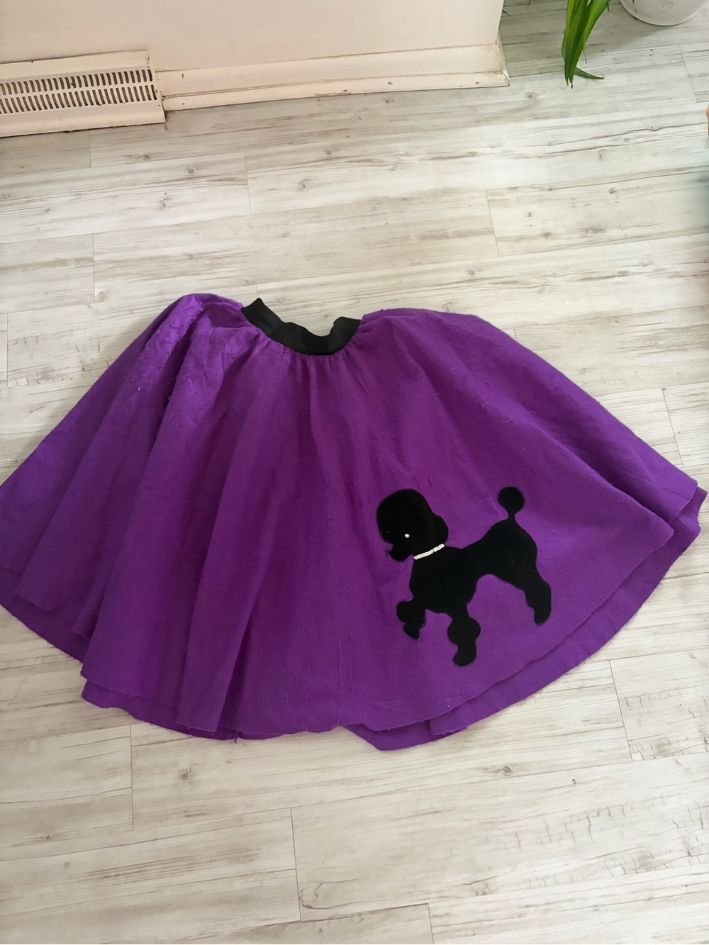 Vintage Purple Poodle Circle Skirt